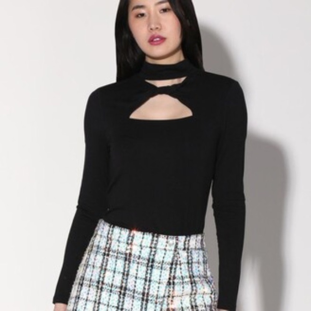 Walter Baker black Shakira cutout top NWT